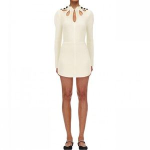 Self Portrait Knit Tunic In Ivory